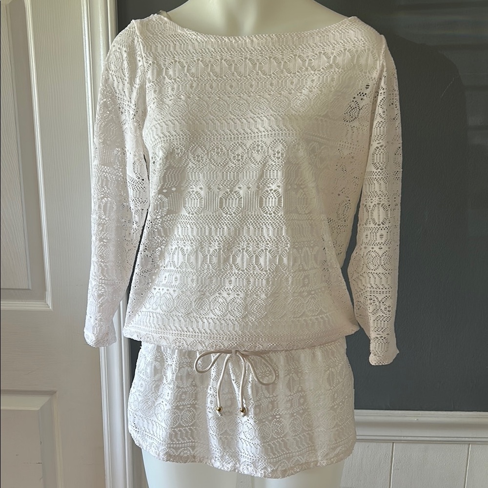 Ralph Lauren Cream Lace Swim Coverup